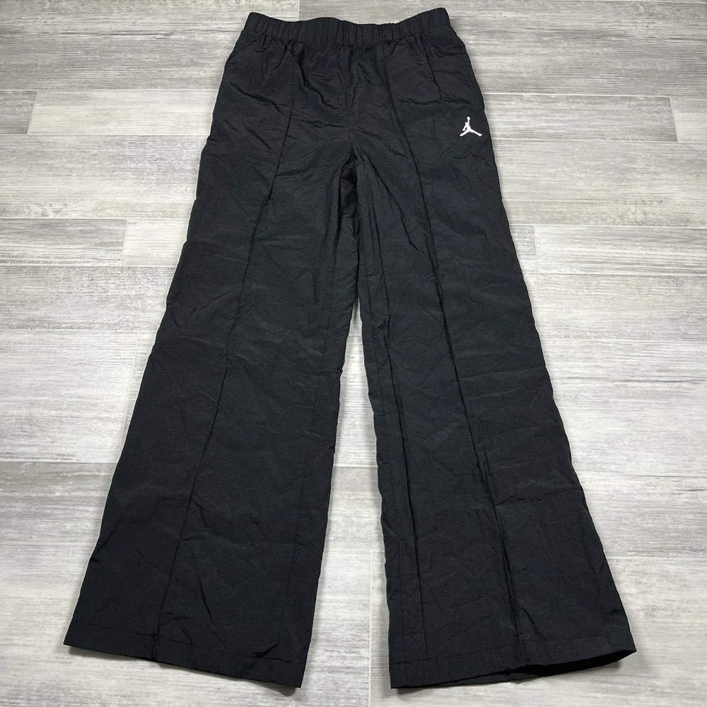 Nike Jordan Jumpman Woven Taping Wide Black Pants Girls XL 13-15 Year 45D346-023